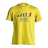 [アートワークスコウベ] ラグビー Tシャツ 半袖 練習着 ドライ ラグビーエボリューション ユニセックス L イエロー