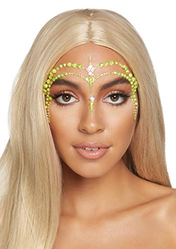 Leg Avenue Aerin Face Jewels Autocollant Taille Unique Vert 0,3 kg Bijou, Women, EYE01622126