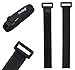 [10 Pack] 1 x 18" Reusable Hook and Loop Cinch Cable Tie Down Straps Set for Cord Management, Home, Office, Garage, Wires, Hoses, Bundling Boxes