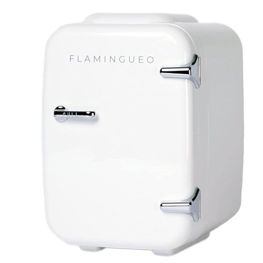 Immagine del prodotto Flamingueo Mini Frigo - Frigorifero Piccolo 4L, Frigo Portatile 12V 220V, Funzione Raffreddamento e Riscaldamento, Mini Frigo da Ufficio, Frigo Skincare, Mini Frigo da Camera, Minibar, Frigo Vintage