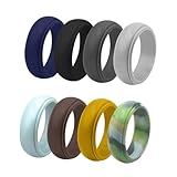 ifundom 8 Stück Bunte Silikon Fingerringe Flexibel Sport Ringe Für Herren Outdoor Sport Aktivitäten Fingerschmuck