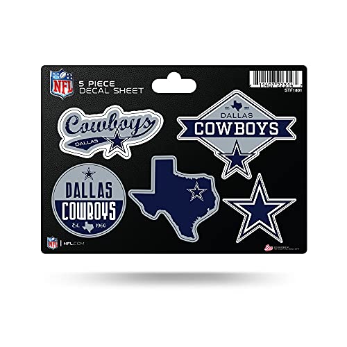 Rico Industries NFL Football Dallas Cowboys 5-PC Sticker Sheet