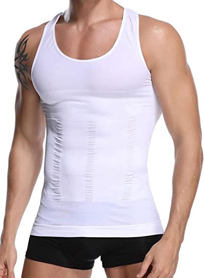 Men’s Slimming Body Shaper Vest Shirt Abs Abdomen Slim Stretchable Tummy Tucker Vest-picture-24