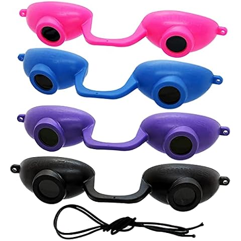 Super Sunnies EVO FLEX UV Eye Protection FDA compliant Flexible Tanning Goggles Eyeshields, 4-Pack Cover