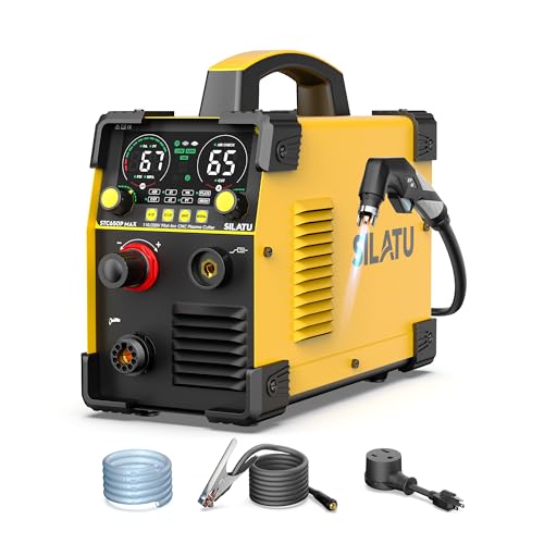 SILATU Plasma Cutter, 65Amps Blowback Pilot Arc Air Sensor Technology, Digital Display, 110V/220V...