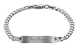 Personalisierter Herren-Schmuck mit Gravur von trendor - das ideale Geschenk mit individueller Note. Inklusive selbst gestalteter Gravur auf einer Seite. Prima Geschenk-Idee für Männer