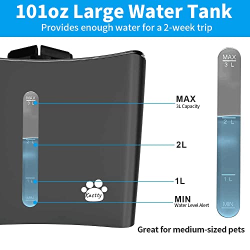 Cat Water Fountain, Whisper Quiet 101oz Cat Fountain Pet Water Fountain, Cat Drinking Bowl, Water Fountain for Cats… - Image 3