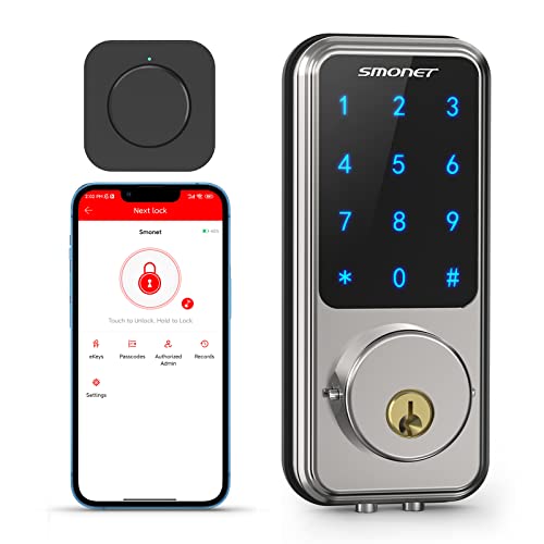 WiFi Keyless Entry Door Lock Deadbolt Bluetooth Electronic and