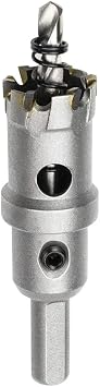 Meccion TCT Carbide Hole Saw Drill Bit, Heavy Duty Industrial Grade Hole Cutter for Stainless Steel, Metal, Alloy, Cast Iron, Copper 22.5mm