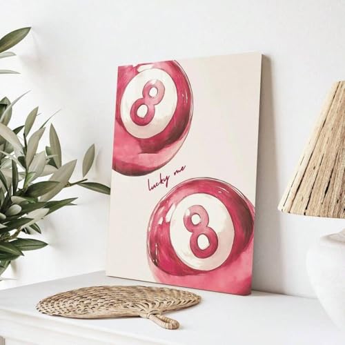 Impression sur toile boule rose 60x80cm avec cadre déco preppy - 5