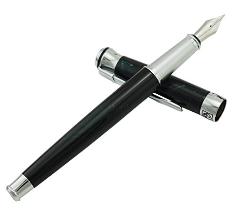 Lanxivi Picasso 903 Fountain Pen Green Marble Fine Nib Sweden Flower King With Pen Box Set #TOP2