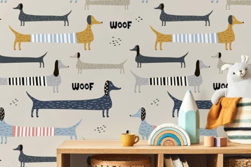 Vinilo Decorativo de Pared Cachorro Dachshund para Niños miniatura 2