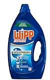 Wipp Express Limpieza Profunda, 55 lavados, detergente líquido quitamanchas, detergente para lavadora concentrado para coladas higiénicamente limpias