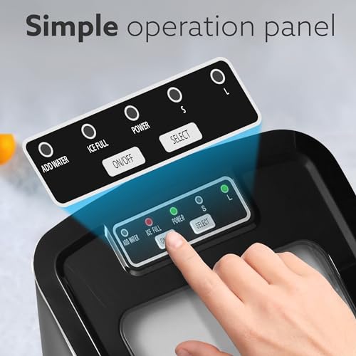 Image of AGARO Regency Ice Maker, Portable Ice Maker, 2.2L water Tank, 9 Pcs Ice Cube at a time, Stainless Steel Body, Small & Big Ice Cubes, Electric Ice Maker, Home & Kitchen