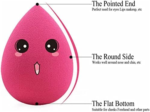 5 Pack Beauty Makeup Applicator Foundation Blender Buffer Sponge Flawless Smooth Small Random Color for Foundation Creams Liquid and Powders Super Soft Non Latex