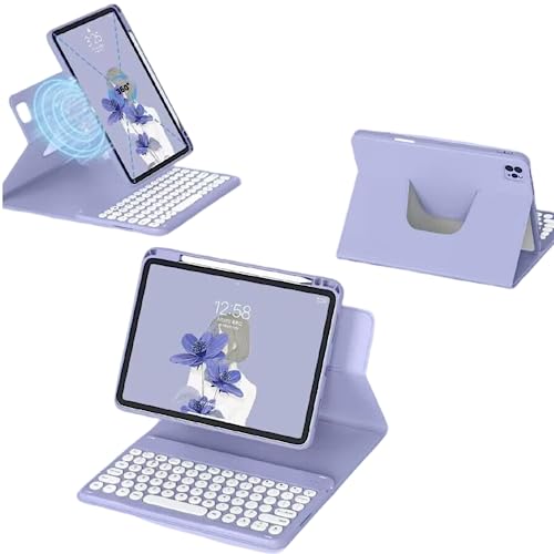 【美品】iPad Air5 パープル　64GB ケースキーボード、ペンケース付き 2022 Apple iPad Air 64GB パープル キーボード付きケース