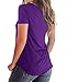 BOBOSMXL Women's Casual Short Sleeve Solid Criss Cross Front V-Neck T-Shirt Blouse Tops