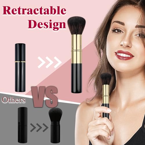 Pinceau à blush rétractable pour éviter les taches de maquillage