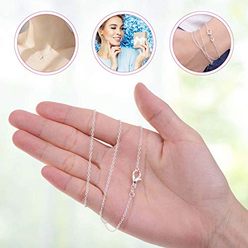 Selizo JMC-01 Necklace Chain For Jewelry Making, Selizo 30 Pack Chains Necklace Bulk Silver Plated Necklace Chains thumb #5