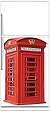  Jm-Déco Sticker frigo Cabine téléphonique Dimension fri 60x90 cm