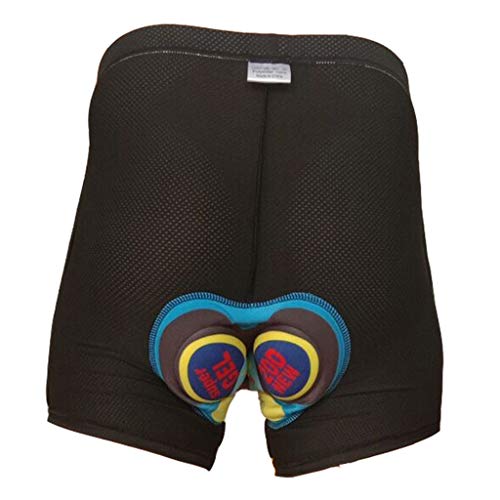 Serenable Ciclismo Acolchoado Shorts Mulheres Homens Padding Underwear 3D Motorcycle Jersey - Amarel