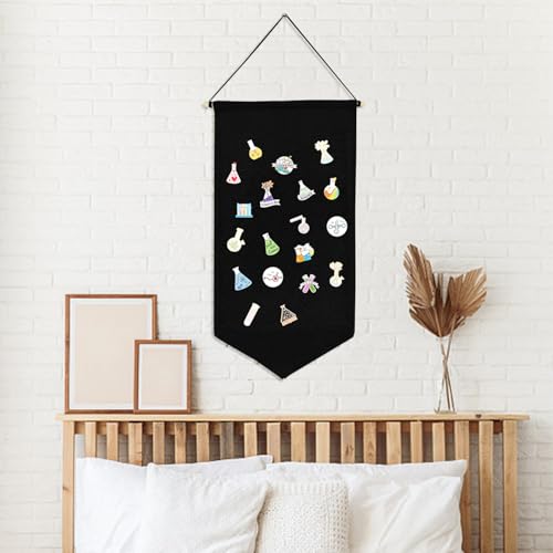 JDNFKG 2 Stück Aufbewahrungstuch Für Abzeichen, Schautafel Für Die Broschensammlung, Aufbewahrungsbox Für Schmuck An Der Wand, Aufbewahrungsregal Für Ohrringe (Weiß, Schwarz).
