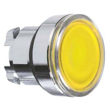 Schneider Electric Elément frontal pour bouton poussoir lumineux ZB4 ZB4BA88 Jaune - vue 2