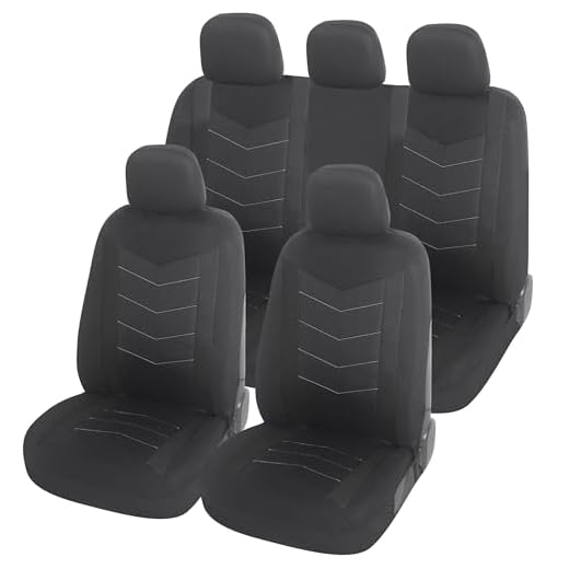 Upgrade4cars Auto-Sitzbezüge Set Universal schwarz | Auto-Schonbezüge Vordersitze & Rückbank | Auto-Sitzbezug Schwarz | Autozubehör Innenraum | Geschenke für Frauen und Männer
