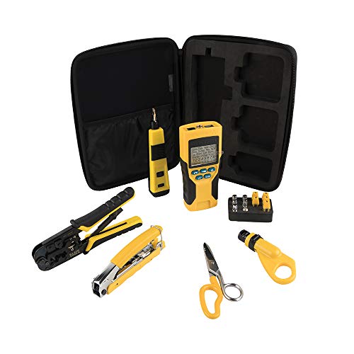 Klein Tools VDV001819 VDV Tool Set has Crimpers, Scout Pro 2 Cable Tester, Snips, Punchdown Tool, Carry Case, Apprentice Tool Set, 6-Piece