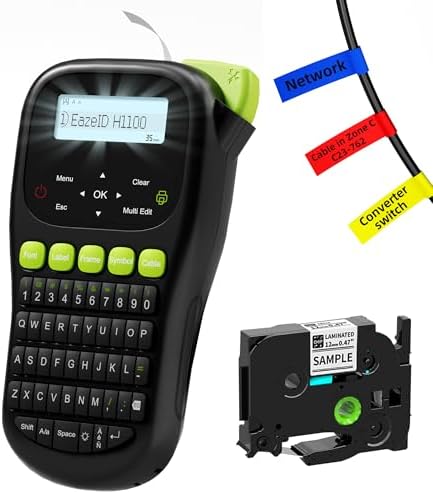 EazeID Industrial Label Maker Machine with-Tape Waterproof, Portable ...