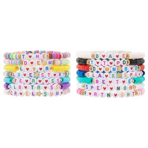 yongder Clay Bead Friendship Bracelets for Women (Polyester)