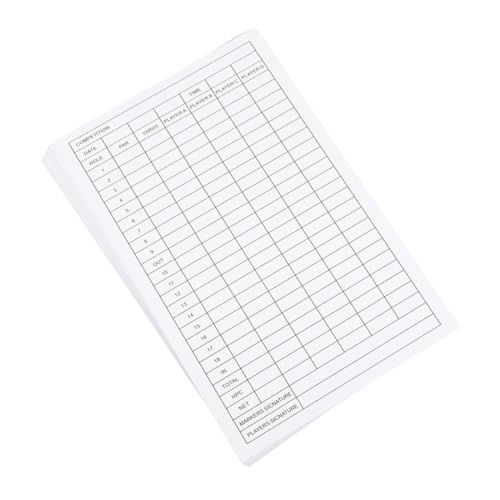 GOOHOCHY Lightweight Golf Scorecard Set 18 Cards Waterproof Stain-Resistant Record Holes Dates for Tournaments