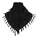 TACVASEN Men's Cotton Military Shemagh Head Neck Tactical Scarf Arab Wrap Black