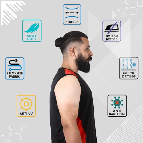 Image of Sleeveless Hoodies T Shirts for Men - Gym Vest, Sando Tank Top Wear, Workout Baniyan, Bodybuilding Tshirts, Sports Tshirt Vests