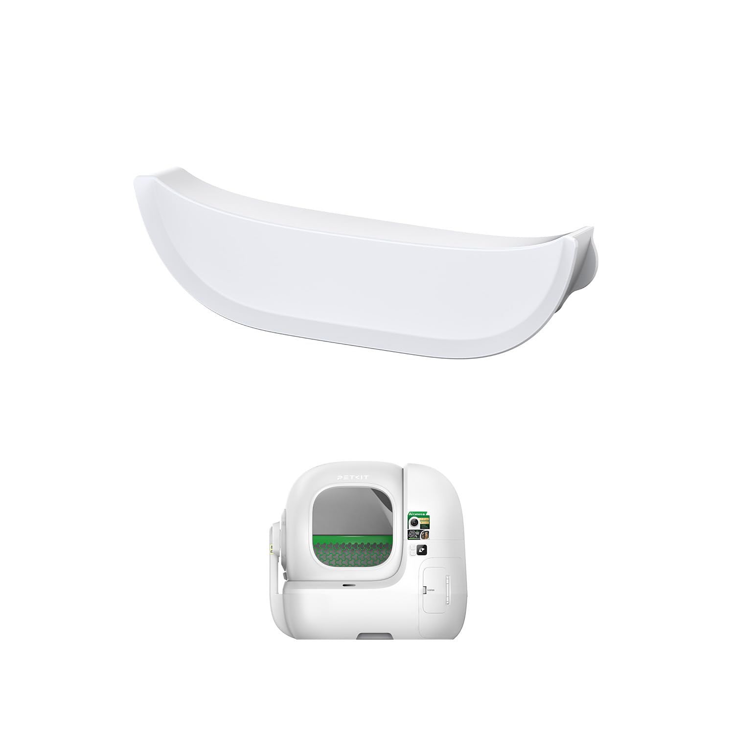 PETKIT Entrance Fence for PUROBOT MAX PRO 2 Self Cleaning Cat Litter Tray, Anti-Leak Urine and Cat Litter Baffle, Less Mess