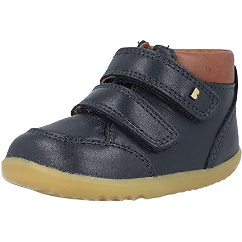 Bobux Step Up Timber Boot Navy Leather Adjustable Straps Padded Collar