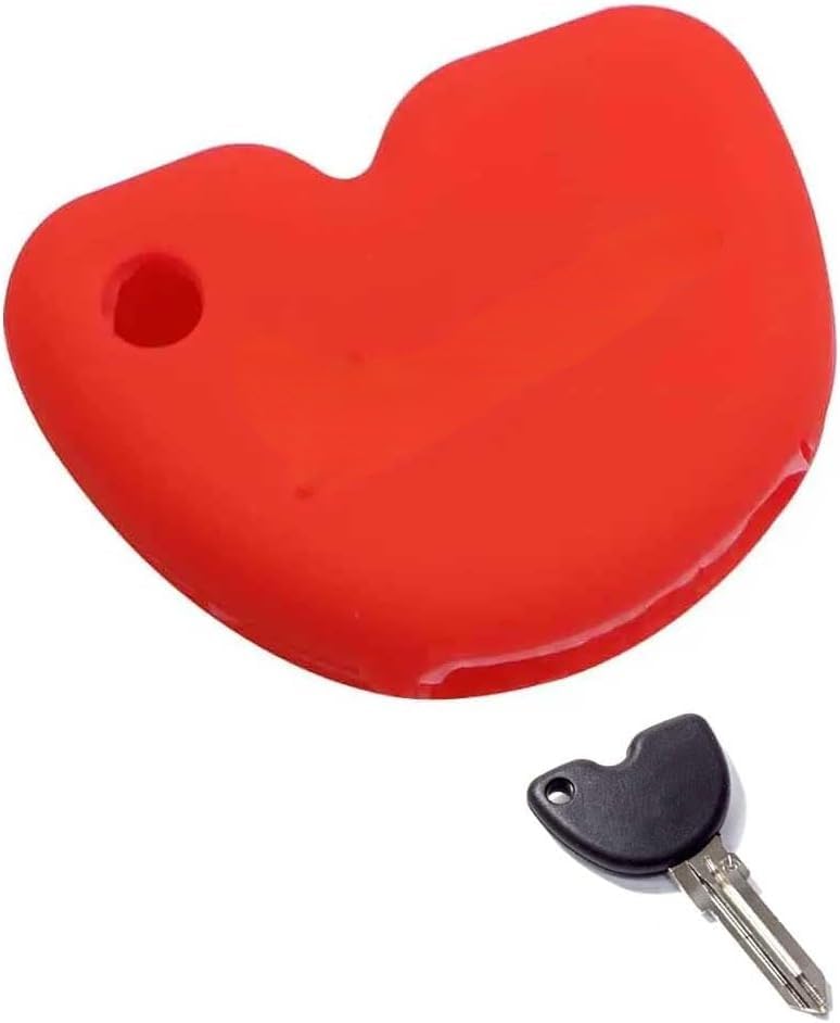 Silicone Cover Chiave Custodia Protettiva Compatibile Vespa GTS 300 GTS 200 GTS 125 LX150 Portachiavi Moto Rosso