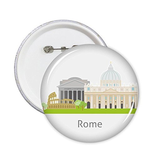 Badge Italie Rome 5Pcs M broche ronde de paysage touristique