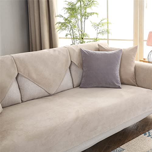 Housse de canapé serrée en tissu stretch jaune de haute qualité - 4