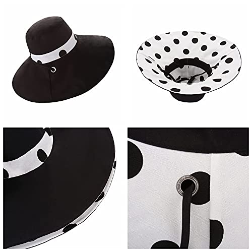 Ayliss Women's Wide Birm Sun Hat Foldable Floppy Hat Reversible Summer Beach Roll Up Cap Sun Hat Packable Uv Protection (Black) #TOP4