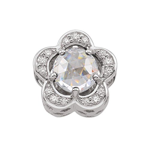 Persona 925 Sterling Silver Colored Cubic Zirconia Birthstone Fits European Charm Bracelets (April)