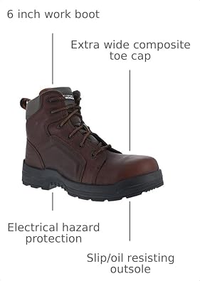 Rockport Works Men's More Energy Comp Toe 6 Work Boot Waterproof