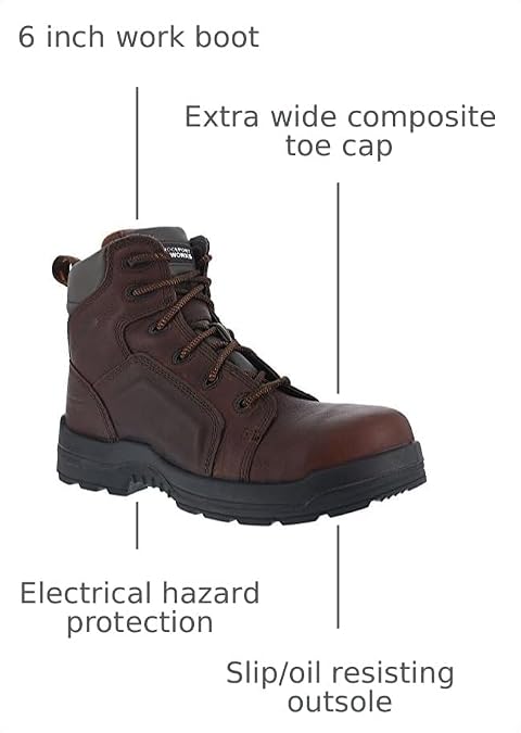 Rockport Works Men's More Energy Comp Toe 6 Work Boot Waterproof