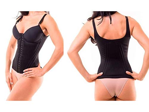 Cinta Alta Compressão Com Bojo 12 Barbatanas (Preto, G)