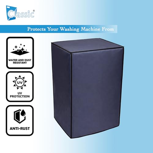 Image of Classic Top Load Washing Machine Cover Suitable For LG 6 Kg, 6.5 Kg, 7 Kg, Waterproof & Dustproof (56cmsX56cmsX85cms, Navy Blue)