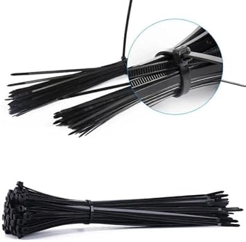 Orret Home 100Pcs Cable Tie Set, American Clamp, Velcro Electrical Cable Tie, Durable and Ideal for Versatile Use, Organization and Regulation (Black, 2.5x100mm)
