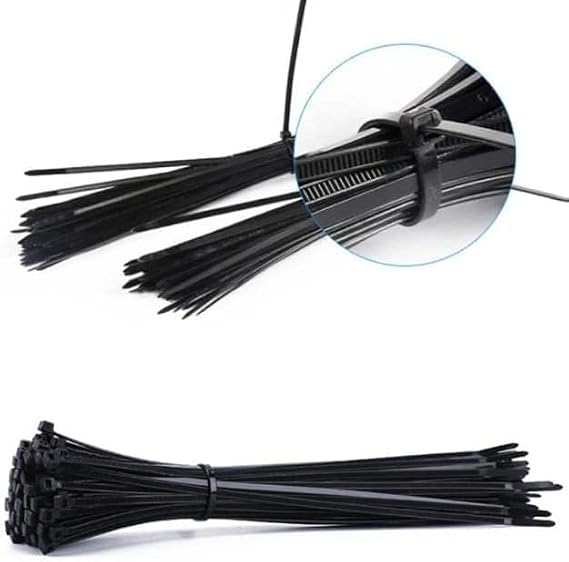 Orret Home 100Pcs Cable Tie Set, American Clamp, Velcro Electrical Cable Tie, Durable and Ideal for Versatile Use, Organization and Regulation (Black, 2.5x100mm)