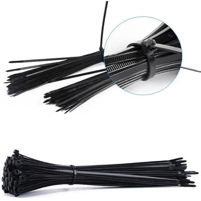 Orret Home 100Pcs Cable Tie Set, American Clamp, Velcro Electrical Cable Tie, Durable and Ideal for Versatile Use, Organization and Regulation (Black, 2.5x150mm)