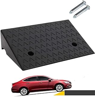 tonchean Rubber Kerb Ramp Non-slip Curb Ramp With 2 Bolts 47x40x15cm Door Step Ramp Wheelchair Ramps Heavy Duty Threshold Ramp for Doorway Driveway Sidewalk Car Trolley Motorcycle