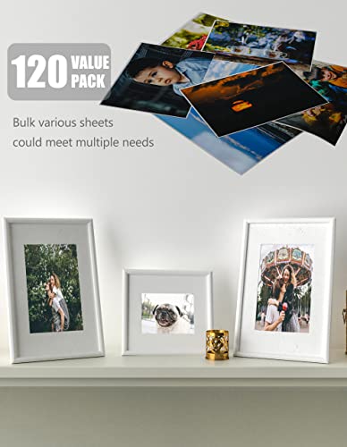 Glossy Photo Paper 4x6, 5x7, 8.5x11, 120 Variety Pack Bulk, Assorted Sizes, Inkjet, 52lb, Pikapoka (P4585YE200GP) - Thumbnail 3